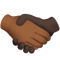 Handshake- Medium-Dark Skin Tone- Dark Skin Tone emoji on Apple